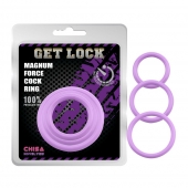 Набор из 3 сиреневых эрекционных колец Magnum Force Cock Ring - Chisa - в Петрозаводске купить с доставкой