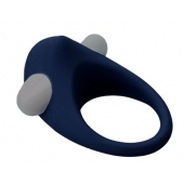 Гладкое синее эрекционное виброкольцо STIMU RING - Dream Toys - в Петрозаводске купить с доставкой