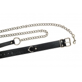 Черный ошейник с поводком Wild - Lola Games - купить с доставкой в Петрозаводске