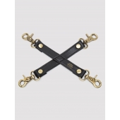 Черный фиксатор для манжет Bound to You Faux Leather Hogtie - Fifty Shades of Grey - купить с доставкой в Петрозаводске