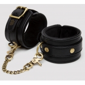 Черные оковы на ноги Bound to You Faux Leather Ankle Cuffs - Fifty Shades of Grey - купить с доставкой в Петрозаводске