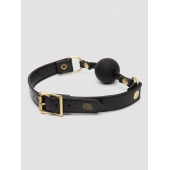 Черный кляп-шар Bound to You Faux Leather Ball Gag - Fifty Shades of Grey - купить с доставкой в Петрозаводске