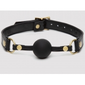 Черный кляп-шар Bound to You Faux Leather Ball Gag - Fifty Shades of Grey - купить с доставкой в Петрозаводске