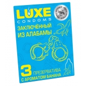 Презервативы  Заключенный из Алабамы  с ароматом банана - 3 шт. - Luxe - купить с доставкой в Петрозаводске