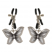 Зажимы на соски с бабочками Butterfly Nipple Clamps - Pipedream - купить с доставкой в Петрозаводске