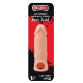 Телесная насадка EXTENDER WITH BALL STRAP 5.5 - 14 см. - Dream Toys - в Петрозаводске купить с доставкой