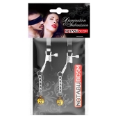 Оригинальные зажимы на соски с желтыми шариками - Notabu - купить с доставкой в Петрозаводске