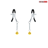 Оригинальные зажимы на соски с желтыми шариками - Notabu - купить с доставкой в Петрозаводске