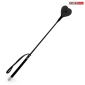 Черный стек с наконечником-сердечком - 54 см. - Notabu - купить с доставкой в Петрозаводске