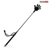 Черный стек с наконечником-ладошкой - 55 см. - Notabu - купить с доставкой в Петрозаводске