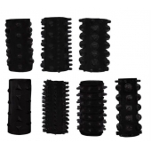 Набор из 7 черных насадок PENIS SLEEVES SET - Dream Toys - в Петрозаводске купить с доставкой