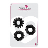 Набор из 3 черных эрекционных колец SET OF 3 COCKRINGS - Dream Toys - в Петрозаводске купить с доставкой