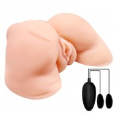 Телесная вибровагина Julie с 2 рабочими отверстиями - Baile - в Петрозаводске купить с доставкой