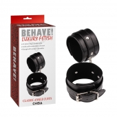 Черные оковы Classic Ankle Cuffs - Chisa - купить с доставкой в Петрозаводске