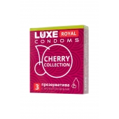 Презервативы с ароматом вишни LUXE Royal Cherry Collection - 3 шт. - Luxe - купить с доставкой в Петрозаводске