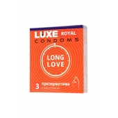 Презервативы с продлевающим эффектом LUXE Royal Long Love - 3 шт. - Luxe - купить с доставкой в Петрозаводске