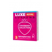 Презервативы с ароматом клубники LUXE Royal Strawberry Collection - 3 шт. - Luxe - купить с доставкой в Петрозаводске