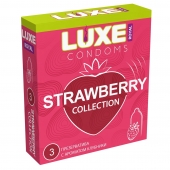 Презервативы с ароматом клубники LUXE Royal Strawberry Collection - 3 шт. - Luxe - купить с доставкой в Петрозаводске