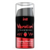 Жидкий интимный гель с эффектом вибрации Vibration! Strawberry - 15 мл. - INTT - купить с доставкой в Петрозаводске