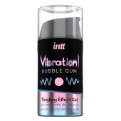 Жидкий интимный гель с эффектом вибрации Vibration! Bubble Gum - 15 мл. - INTT - купить с доставкой в Петрозаводске