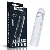 Прозрачная насадка-удлинитель Flawless Clear Penis Sleeve Add 1 - 15,5 см. - Lovetoy - в Петрозаводске купить с доставкой