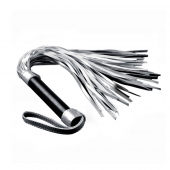 Серебристая плетка Struggle My Flogger с черной ручкой - 45 см. - Lovetoy - купить с доставкой в Петрозаводске