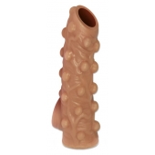 Телесная насадка с бугорками и открытой головкой Nude Sleeve M - 12 см. - KOKOS - в Петрозаводске купить с доставкой