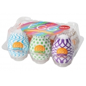 Набор из 6 мастурбаторов Tenga EGG IV с различным рельефом - Tenga - в Петрозаводске купить с доставкой