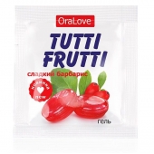 Гель-смазка Tutti-frutti со вкусом барбариса - 4 гр. - Биоритм - купить с доставкой в Петрозаводске