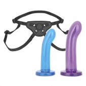 Страпон унисекс Beginners Strap-On с 2 насадками - 15 и 13 см. - Lux Fetish - купить с доставкой в Петрозаводске