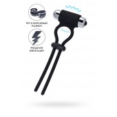 Черное эрекционное лассо на пенис Jat - A-toys - в Петрозаводске купить с доставкой