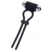 Черное эрекционное лассо на пенис Jat - A-toys - в Петрозаводске купить с доставкой