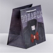 Ламинированный квадратный пакет «Мужской стиль» - 14 х 14 х 9 см. - Сима-Ленд - купить с доставкой в Петрозаводске