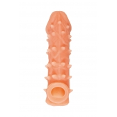 Телесная закрытая насадка с пупырышками Cock Sleeve Size M - 15,6 см. - KOKOS - в Петрозаводске купить с доставкой