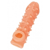 Телесная закрытая насадка с пупырышками Cock Sleeve Size L - 17,6 см. - KOKOS - в Петрозаводске купить с доставкой