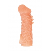 Телесная закрытая насадка с шершавой головкой Cock Sleeve Size L - 17,6 см. - KOKOS - в Петрозаводске купить с доставкой