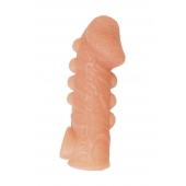 Телесная закрытая насадка с шишечками Cock Sleeve Size L - 17,6 см. - KOKOS - в Петрозаводске купить с доставкой