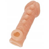 Телесная закрытая насадка с шишечками Cock Sleeve Size L - 17,6 см. - KOKOS - в Петрозаводске купить с доставкой