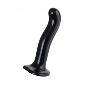 Черный стимулятор для пар P G-Spot Dildo Size M - 18 см. - Strap-on-me - в Петрозаводске купить с доставкой