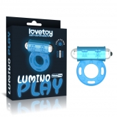 Голубое, светящееся в темноте эрекционное виброкольцо Lumino Play Vibrating Penis Ring - Lovetoy - в Петрозаводске купить с доставкой