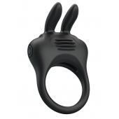 Черное эрекционное кольцо с вибрацией Davion - Baile - в Петрозаводске купить с доставкой