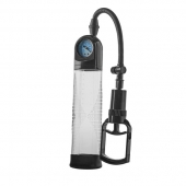 Прозрачная вакуумная помпа с манометром Deluxe Penis Pump - Dream Toys - в Петрозаводске купить с доставкой