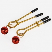 Золотистые зажимы с колокольчиками Gold - Sitabella - купить с доставкой в Петрозаводске