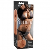 Мастурбатор-вагина цвета карамели Julieta с вибрацией - Blush Novelties - в Петрозаводске купить с доставкой