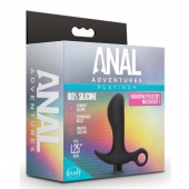 Черный анальный вибратор Silicone Vibrating Prostate Massager 01 - 10,8 см. - Blush Novelties - в Петрозаводске купить с доставкой