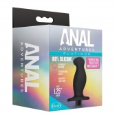 Черный анальный вибромассажёр Silicone Vibrating Prostate Massager 02 - 10,8 см. - Blush Novelties - в Петрозаводске купить с доставкой