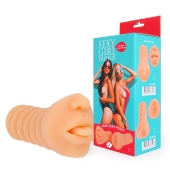Телесный мастурбатор-ротик с высунутым язычком - Bior toys - в Петрозаводске купить с доставкой