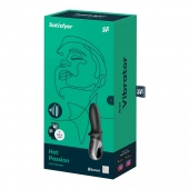 Черный анальный вибратор Hot Passion с функцией нагрева - Satisfyer - в Петрозаводске купить с доставкой