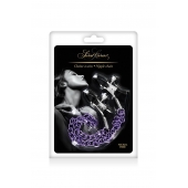 Зажимы для сосков с фиолетовой цепочкой Sweet Caress Nipple Chain - Sweet Caress - купить с доставкой в Петрозаводске