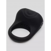 Черное эрекционное виброкольцо Sensation Rechargeable Vibrating Love Ring - Fifty Shades of Grey - в Петрозаводске купить с доставкой